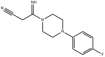 3-[4-(4-Fluorophenyl)piperazin-1-yl]-3-iminopropionitrile 97% 结构式