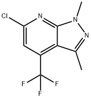 6-Chloro-1,3-Dimethyl-4-(trifluoromethyl)-1H-pyrazolo[3,4-b]pyridine 结构式