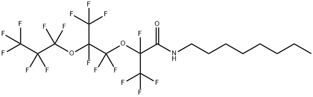 N-Octyl-2,3,3,3-tetrafluoro-2-[1,1,2,3,3,3-hexafluoro-2-(heptafluoropropoxy)propoxy]propanamide 结构式