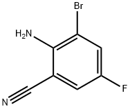 2-Bromo-6-cyano-4-fluoroaniline, 3-Bromo-5-fluoroanthranilonitrile 结构式