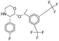 2-(R)-[1-(S)-(3,5-Bis(trifluoromethyl)phenyl)ethoxy]-3-(S)-fluorophenylmorpholine-d2 结构式