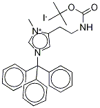 1-Trityl-3-methyl-4-(N-Boc-2-aminoethyl)imidazolium Iodide 结构式