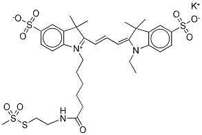 CYANINE 3 MONOFUNCTIONAL MTSEA DYE, POTASSIUM SALT 结构式