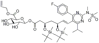 3,5-Di(tert-butyldimethylsilyl) Rosuvastatin Acyl--D-glucuronide Allyl Ester 结构式