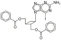 [(1S)-(1α,2β,3β)]-3-(2-Amino-6-iodo-7H-purin-7-yl)-1,2-cyclobutanedimethanol Dibenzoate Ester 结构式