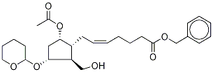 (5Z)-7-[(5-Acetyloxy-2-formyl-3-tetrahydropyranyloxy)cyclopentyl]-5-heptenoic Acid Benzyl Ester 结构式