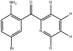 2-(2-Amino-5-bromobenzoyl)pyridine-d4 结构式