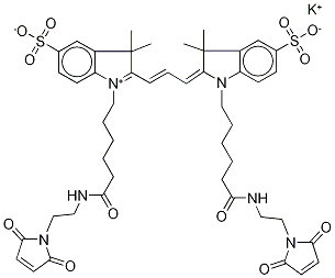 Cyanine 3-Bismaleimide, Potassium Salt, 90% 结构式