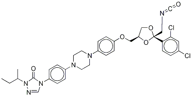 Des[2-(1,2,4-triazolyl)] Itraconazole-2-isocyanate 结构式