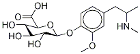 4-Hydroxy-3-methoxy Methamphetamine-d3 4-β-D-Glucuronide
(Mixture of Diastereomers) 结构式