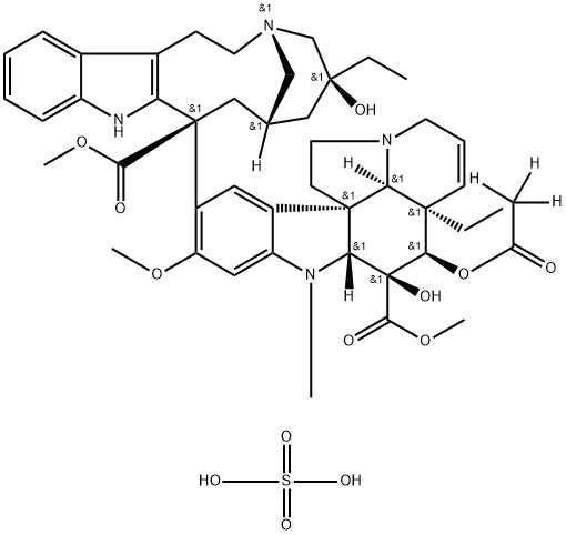 Vinblastine-d3 Sulfate 结构式