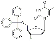 5-O-Trityl-3’-deoxy-3’-fluorothymidine-d3 结构式