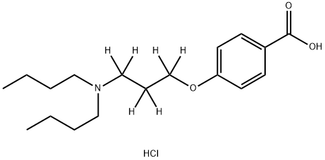 4-[3-(DibutylaMino)propoxy]benzoic Acid-d6 Hydrochloride 结构式