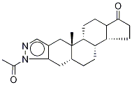 5α-N-Acetyl-2'H-androst-2-eno[3,2-c]pyrazol-17-one 结构式