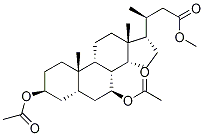(3α,5β,7β)-3,7-Bis(acetyloxy)-24-norcholan-23-oic-d5 Acid Methyl Ester 结构式