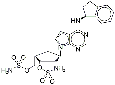 SulfaMic Acid [(1S,2S,4R)-4-[4-[[(1S)-2,3-dihydro-1H-inden-1-yl]aMino]
-7H-pyrrolo[2,3-d]pyriMidin-7-yl]-2-(O-sulfonaMide)cyclopentyl]Methyl Ester 结构式