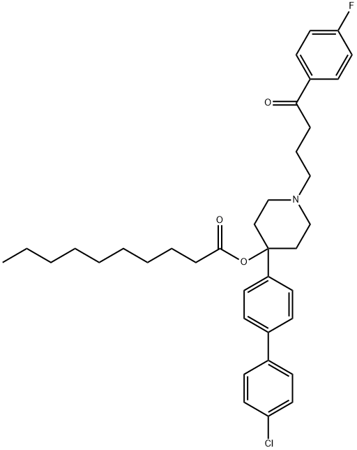 4-Dechloro-4-(4-chlorophenyl) Haloperidol Decanoate  结构式