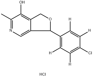 Cicletanine-d4 Hydrochloride 结构式