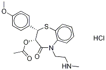 N-Desmethyl Diltiazem-d4 Hydrochloride 结构式