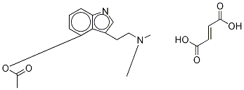 4-乙酰氧基-N,N-二甲基色胺富马酸盐 结构式