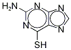 2-Amino-6-mercaptopurine-13C2,15N 结构式