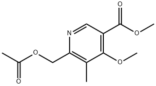 6-(AcetoxyMethyl)-4-Methoxy-5-Methyl-nicotinic Acid Methyl Ester 结构式