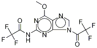 9-N-Trifluoroacetyl-2-trifluoroacetaMide-6-O-Methyl-d3-guanine 结构式