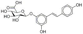 trans-Resveratrol-13C6 3-O-β-D-Glucuronide 结构式