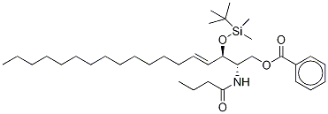 2-O-tert-ButyldiMethylsilyl-1-O-benzoyl C4 CeraMide 结构式