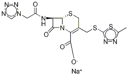 头孢唑啉钠-13C2,15N 结构式