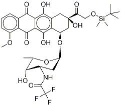 N-Trifluoroacetyl-8-(2-tert-butyl(diMethyl)silyl]oxy) Doxorubicin 结构式