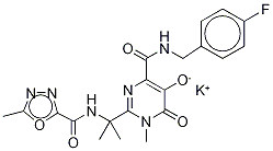 RALTEGRAVIR-13C6POTASSIUMSALT 结构式