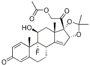 14,15-Dehydro 21-Acetyloxy TriaMcinolone Acetonide 结构式