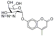 4-Methyl-7-[[2-(azido)-2-deoxy-α-D-galactopyranosyl]oxy]-2H-1-benzopyran-2-one 结构式