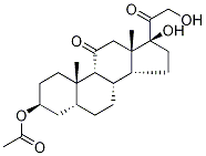 3β,17,21-Trihydroxy-5β-pregnan-
11,20-dione 3-Acetate 结构式