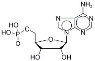 腺苷5'-单磷酸-13C5 结构式
