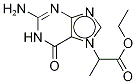 2-Amino-1,6-dihydro-α-methyl-6-oxo-7H-purine-7-acetic Acid Ethyl Ester 结构式