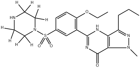 N-DESMETHYL SILDENAFIL-D8 结构式