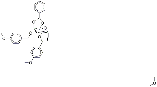 Fluoro 4,6-O-Benzylidene-2,3-di-O-(4-methoxybenzyl)-α-D-galactopyranoside 结构式