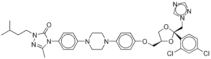 2-Desbutyl-2-isopentyl-5-methyl Itraconazole 结构式