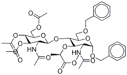 Benzyl 4-O-(2-Acetamido-2-deoxy-3,4,6-Tri-O-acetyl-β-D-glucopyranosl)-N-acetyl-α-D-muramic Acid Methyl Ester 结构式