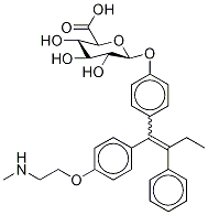 N-Desmethyl-4-hydroxy Tamoxifen-d5 β-D-Glucuronide
(E/Z Mixture) 结构式