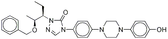2-[(1S,2S)-1-Ethyl-2-(phenylmethoxy)propyl]-2,4-dihydro-4-[4-[4-(4-hydroxyphenyl)-1-piperazinyl]phenyl]-3H-1,2,4-triazol-3-one-d4 结构式
