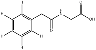 N-(Phenylacetyl-d5)glycine 结构式