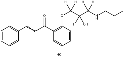 (2E)-Dehydro Propafenone-d5 Hydrochloride 结构式