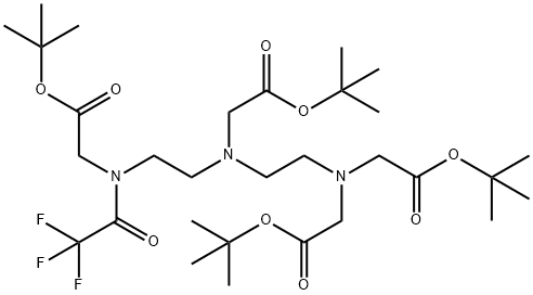 DiethylenetriaMinetetraacetic Acid TrifluoroacetaMide Tetra(tert-butyl Ester) 结构式