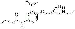 rac N-Desisopropyl-N-ethyl Acebutolol-d5 结构式