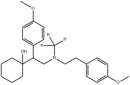 rac N-DesMethyl-N-(4-Methoxyphenethyl) Venlafaxine-d3 结构式