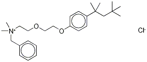 氯化苄甲氧胺-D7 结构式