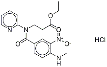 N-[4-(MethylaMino)-3-nitrobenzoyl]-N-2-pyridinyl-β-alanine-d3 Ethyl Ester Hydrochloride 结构式